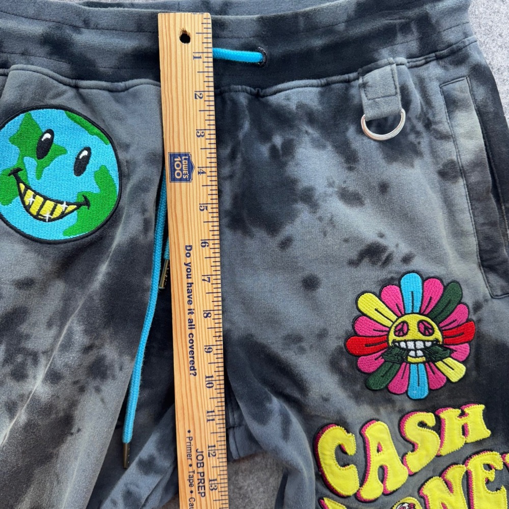 REASON Cash Money Tie Dye Jogger Sweatpant Size M Embroidered Patches‎ Graphic - Picture 9 of 11